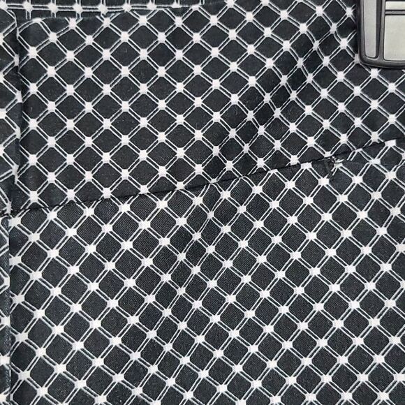 Worthington Women's 6 Modern Fit Capri Pants Black & White Plaid Stretch Pockets - Picture 3 of 7